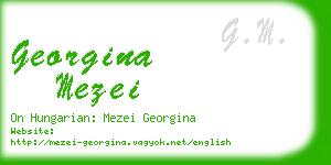 georgina mezei business card
